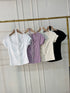 Wide Neck Button Down Lace Detail Tops